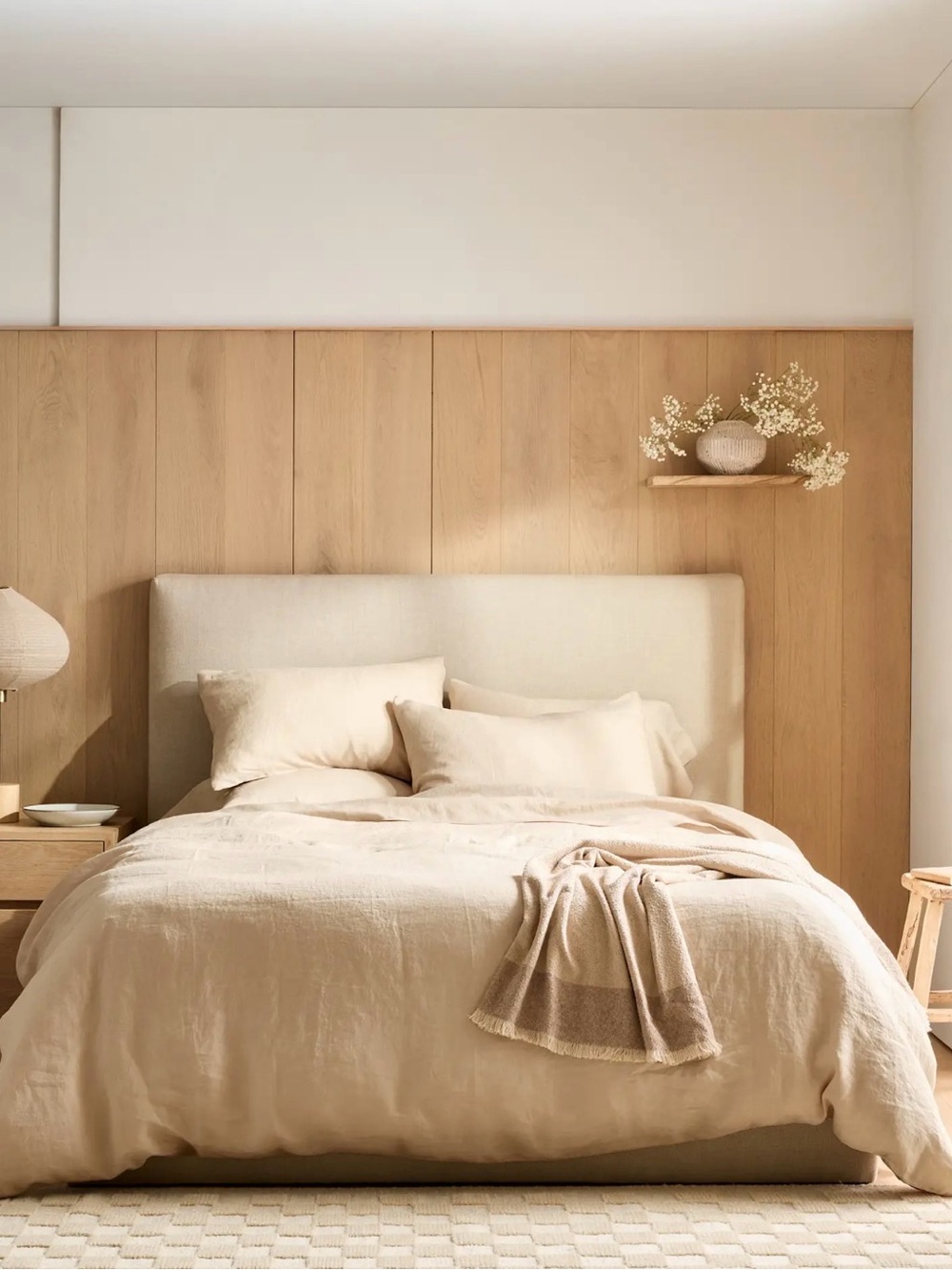 NWOT 100% European Linen King/Cal King Oat Duvet Set - Retail $214